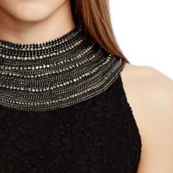 Ralph Lauren Adelle Black Lace & Crystal Embellished Collar Blouse - Picture 5 of 10